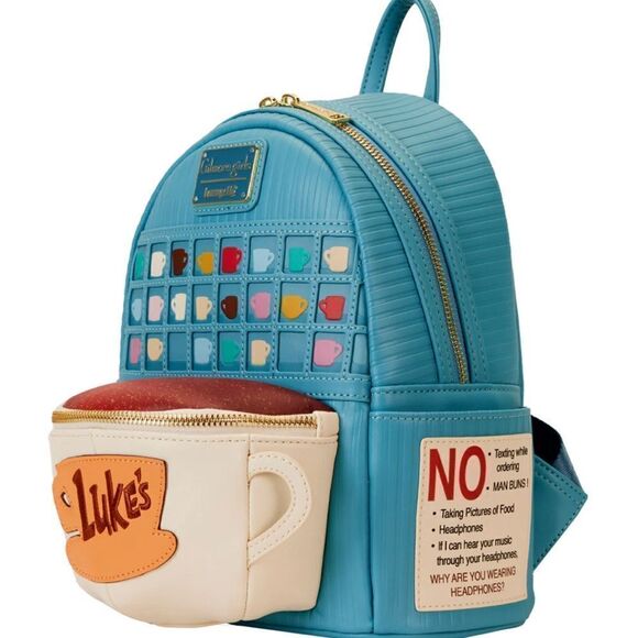 ☕️☕️Loungefly Gilmore Girls Lukes Diner Domed Coffee Cup Mini Backpack - Picture 3 of 7